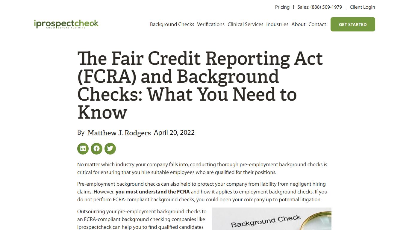 The Fair Credit Reporting Act (FCRA) and Background Checks: What You ...