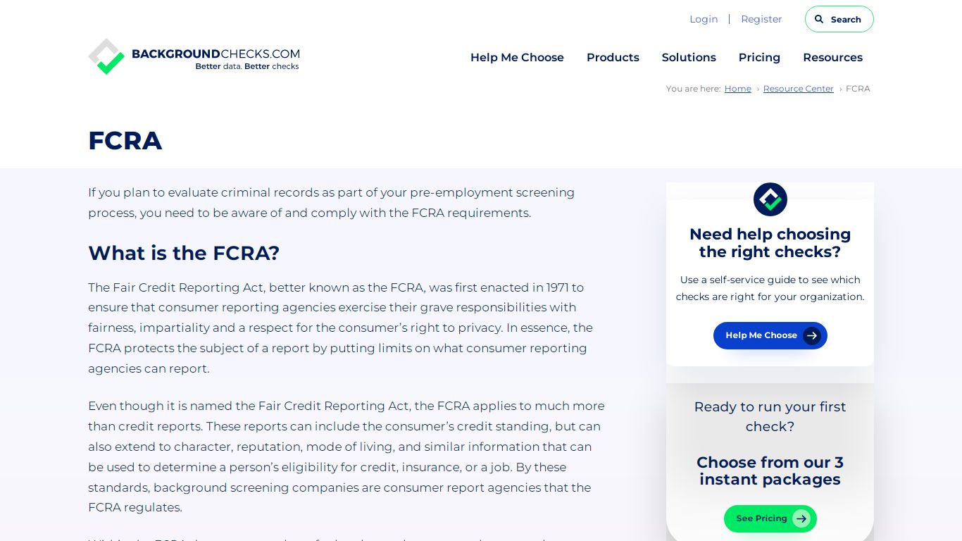 FCRA - background checks
